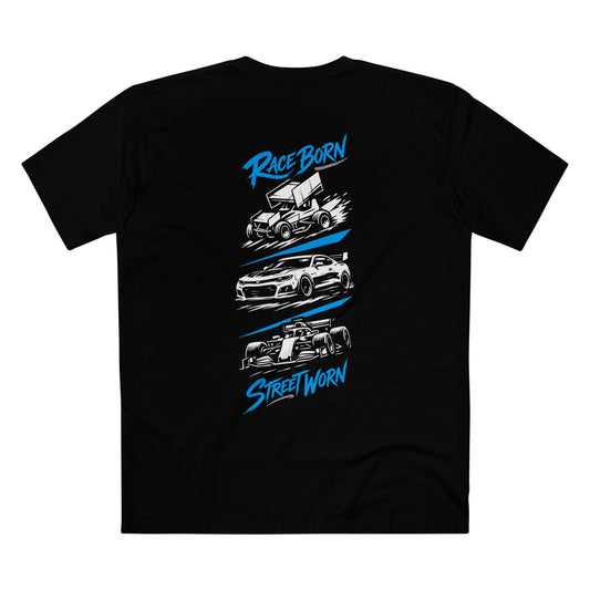 A9 | Race Born Street Worn | Blue Accent | Tee